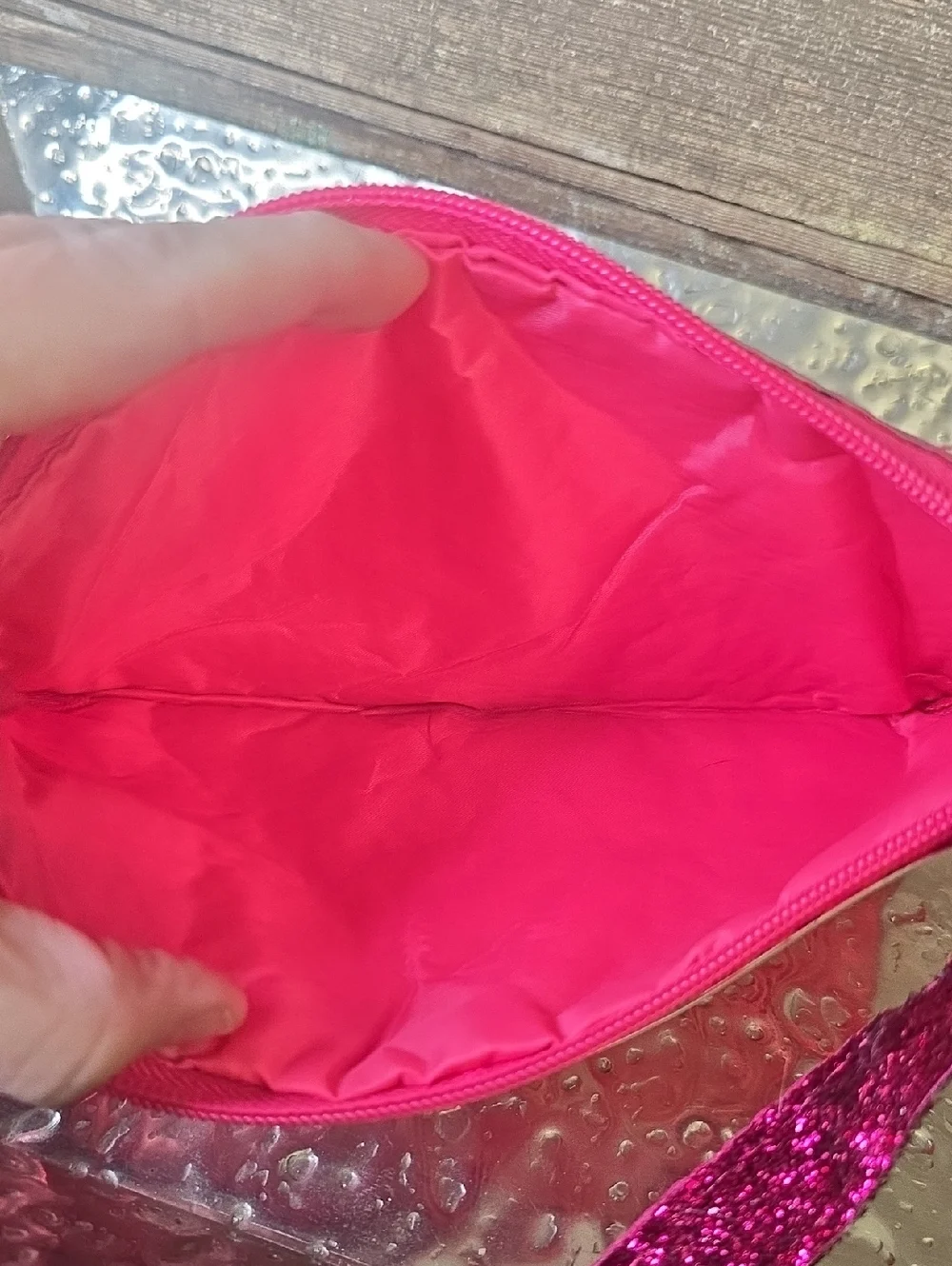 Hello Kitty Pink Sequin Wristlet Clutch